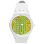 Lemon And Yellow Round Plastic Sport Watch (M) Front