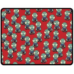 Zombie Virus Fleece Blanket (medium)  by helendesigns