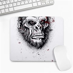 Monster Monkey From The Woods Large Mousepads by DinzDas