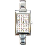 Female Reproductive System  Rectangle Italian Charm Watch Front