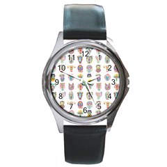 Female Reproductive System  Round Metal Watch by ArtByAng