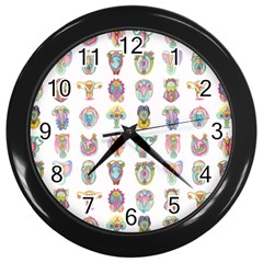 Female Reproductive System  Wall Clock (black) by ArtByAng