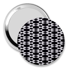 Black And White Triangles 3  Handbag Mirrors by Sparkle