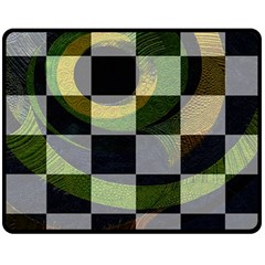 Circle Checks Double Sided Fleece Blanket (medium)  by Sparkle