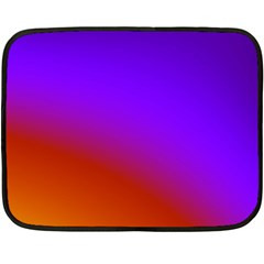 Violet Orange Double Sided Fleece Blanket (mini)  by Sparkle