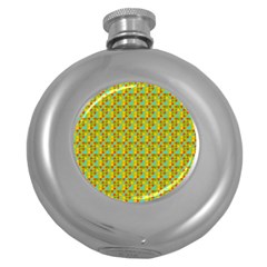 Lemon And Yellow Round Hip Flask (5 Oz) by Sparkle