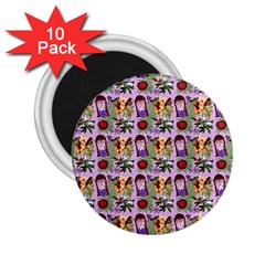 Purple Glasses Girl Pattern Lilac 2 25  Magnets (10 Pack)  by snowwhitegirl