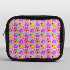 Girl With Hood Cape Heart Lemon Pattern Lilac Mini Toiletries Bag (one Side) by snowwhitegirl