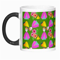 Girl With Hood Cape Heart Lemon Pattern Green Morph Mugs by snowwhitegirl