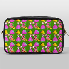 Girl With Hood Cape Heart Lemon Pattern Green Toiletries Bag (one Side) by snowwhitegirl