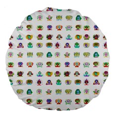 All The Aliens Teeny Large 18  Premium Round Cushions by ArtByAng