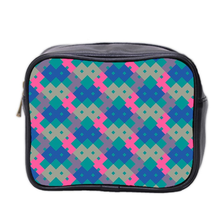 Geo Puzzle Mini Toiletries Bag (Two Sides)