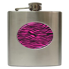 Pink Zebra Hip Flask (6 Oz) by Angelandspot