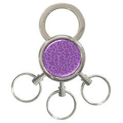 Purple Big Cat Pattern 3-ring Key Chain by Angelandspot