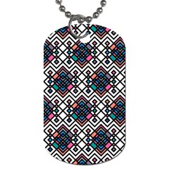 Boho Geometric Dog Tag (one Side) by tmsartbazaar