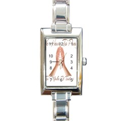 Panther World Limited Edition Prayer  Rectangle Italian Charm Watch by Pantherworld143