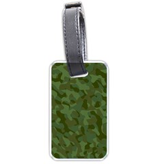 Green Army Camouflage Pattern Luggage Tag (one Side) by SpinnyChairDesigns