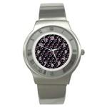 Galaxy Cats Stainless Steel Watch Front