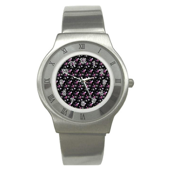 Galaxy Cats Stainless Steel Watch