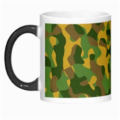 Yellow Green Brown Camouflage Morph Mugs by SpinnyChairDesigns