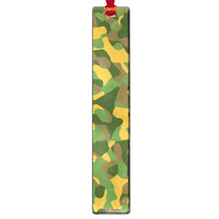 Yellow Green Brown Camouflage Large Book Marks by SpinnyChairDesigns