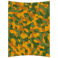 Green And Orange Camouflage Pattern Back Support Cushion by SpinnyChairDesigns