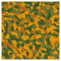 Green And Orange Camouflage Pattern Long Sheer Chiffon Scarf  by SpinnyChairDesigns