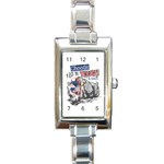 Choose To Be Tough & Chill Rectangle Italian Charm Watch Front