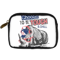 Choose To Be Tough & Chill Digital Camera Leather Case by Bigfootshirtshop