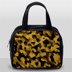 Black Yellow Brown Camouflage Pattern Classic Handbag (one Side) by SpinnyChairDesigns