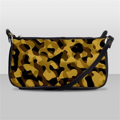 Black Yellow Brown Camouflage Pattern Shoulder Clutch Bag by SpinnyChairDesigns