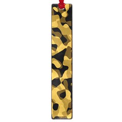 Black Yellow Brown Camouflage Pattern Large Book Marks by SpinnyChairDesigns