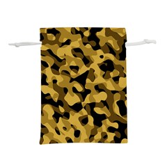 Black Yellow Brown Camouflage Pattern Lightweight Drawstring Pouch (l) by SpinnyChairDesigns