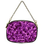 Dark Purple Camouflage Pattern Chain Purse (One Side) Front