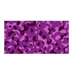 Dark Purple Camouflage Pattern Satin Wrap by SpinnyChairDesigns