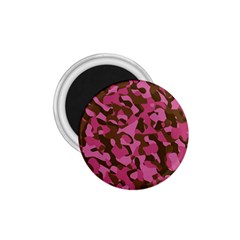 Pink And Brown Camouflage 1 75  Magnets by SpinnyChairDesigns