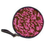 Pink and Brown Camouflage Classic 20-CD Wallets Front