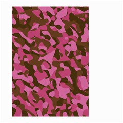 Pink And Brown Camouflage Small Garden Flag (two Sides) by SpinnyChairDesigns