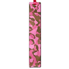 Pink And Brown Camouflage Large Book Marks by SpinnyChairDesigns