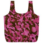 Pink and Brown Camouflage Full Print Recycle Bag (XL) Front