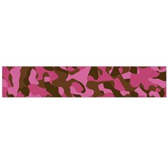 Pink And Brown Camouflage Large Flano Scarf  by SpinnyChairDesigns