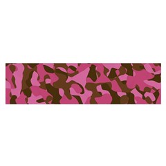 Pink And Brown Camouflage Satin Scarf (oblong) by SpinnyChairDesigns