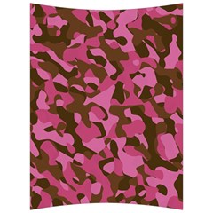 Pink And Brown Camouflage Back Support Cushion by SpinnyChairDesigns