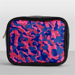 Blue And Pink Camouflage Pattern Mini Toiletries Bag (one Side) by SpinnyChairDesigns