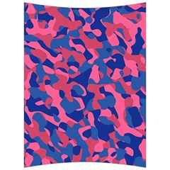 Blue And Pink Camouflage Pattern Back Support Cushion by SpinnyChairDesigns