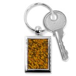 Brown and Orange Camouflage Key Chain (Rectangle) Front