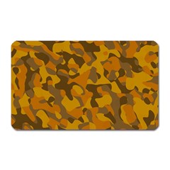 Brown And Orange Camouflage Magnet (rectangular) by SpinnyChairDesigns