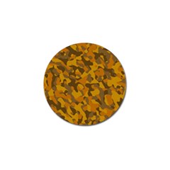 Brown And Orange Camouflage Golf Ball Marker by SpinnyChairDesigns