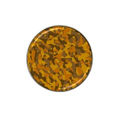 Brown And Orange Camouflage Hat Clip Ball Marker (10 Pack) by SpinnyChairDesigns