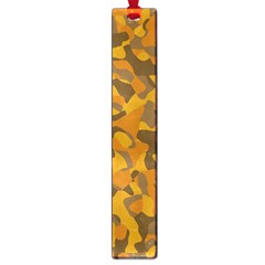 Brown And Orange Camouflage Large Book Marks by SpinnyChairDesigns